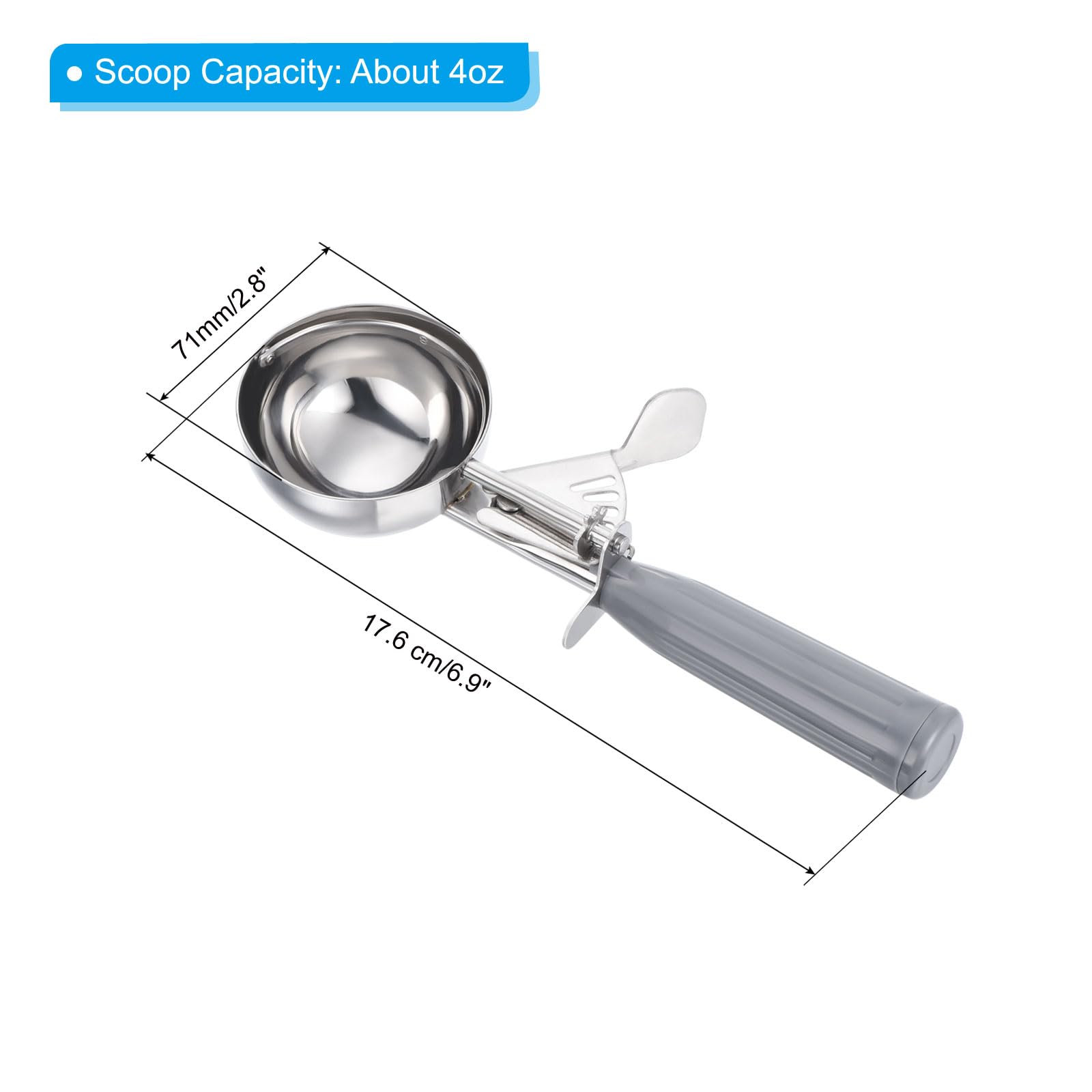 PATIKIL 4 Ounce Ice Cream Scoop with Trigger - Image 2