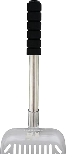 Miniatura 4 de Cuchara de arena para gatos, tamiz y pala 2 en 1, cuchara de arena de mango largo, metal de aluminio con mango suave (32 pulgadas)