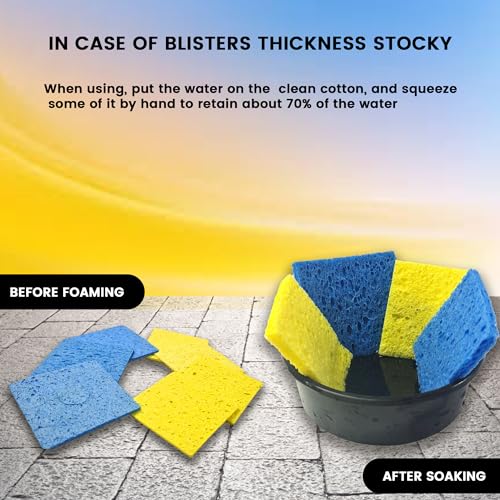 Image of Soldering Iron Transfer Sponges - Premium Solder Tip Cleaning Pads (Pack of 10) for Precision Welding and Enhanced Durability inch