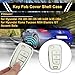 Hihaha White with Silver Tone Trim TPU Silicone Car Key Case for Hyundai I10 I20 I30 I35 I40 Ix20 Ix35 I30n-3 Buttons Remote Control Key Fob Case