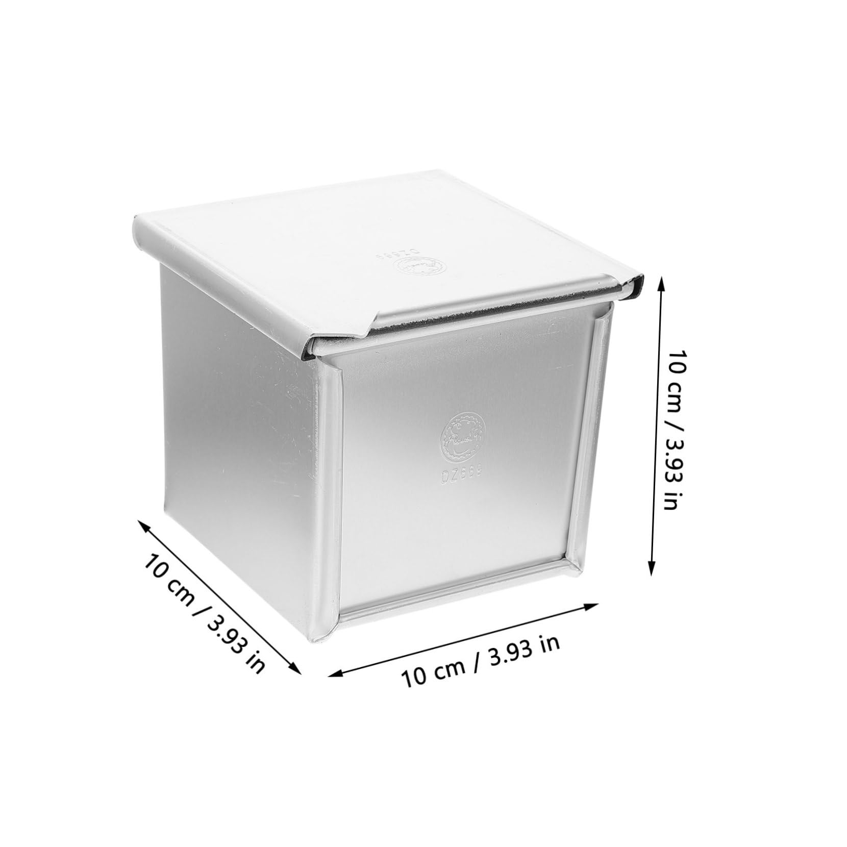 Cabilock 1 PC Square Non Stick Aluminum Alloy Baking Pan with Cover for Bread Toast and Cake Lightweight Easy to Demould for Beginners and Professionals