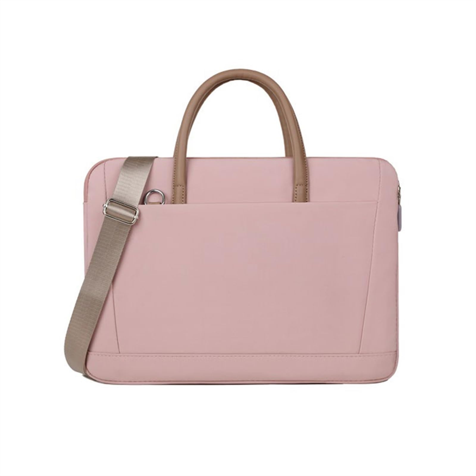 Sacoche ordinateur portable antichoc rose avec doublure de protection et bandoulière amovible