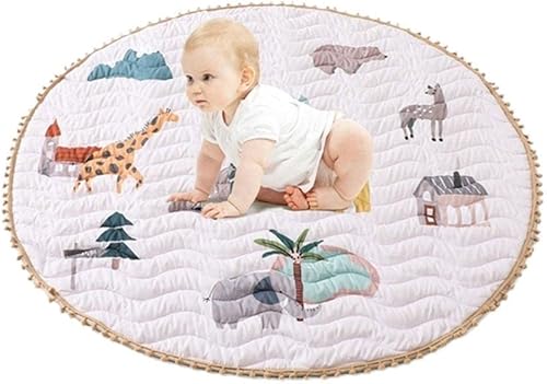 Tapete de juego plegable de 40 pulgadas para bebé, diseño de animales de dibujos animados, tapete grueso impermeable antideslizante para bebés,