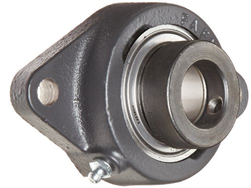 Timken RCJT1 1/4 Flange Unit, 2 Bolt Holes, Industrial-Duty, Relubricatable, Non-Expansion, Cast Iron, Eccentric Locking Collar, Inch, 1-1/4
