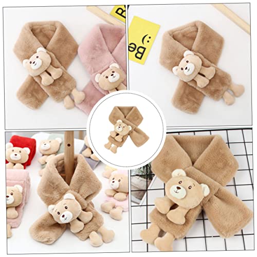 SAFIGLE 1pc Boys and Girls Warm Scarf Soft Cartoon Bear Neck Wrap for Outdoor Activities Birthday for Boys and Girls Comfortable and Stylish Boy Girl Accessory4