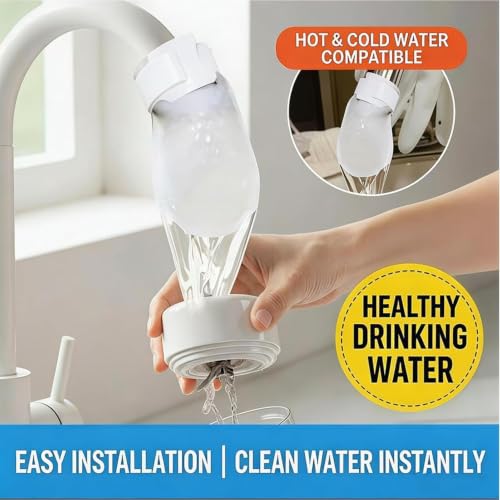 Filtro de grifo para baño y cocina que elimina la cal y el óxido con tejido engrosado 6