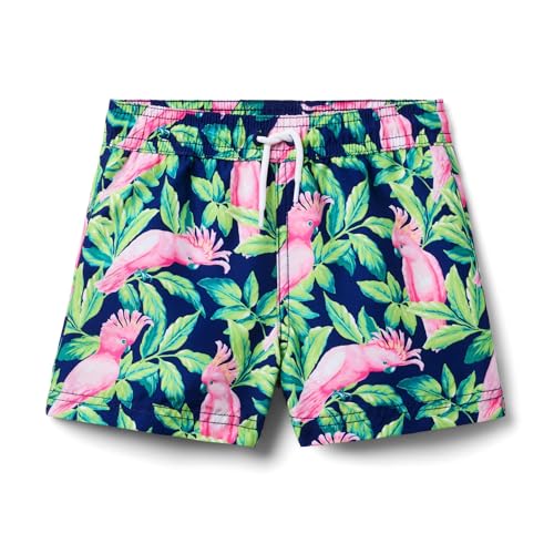Janie and Jack Boys Bird Print Swim Short (Toddler/Little Big Kid)