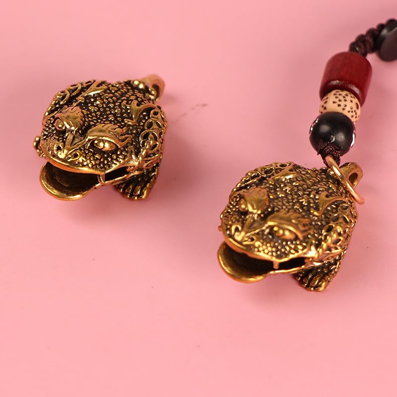Set de 3 Figuras Decorativas Sapo Dorado de Latón miniatura 7