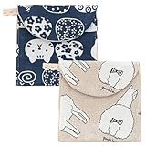 JYNXOR 2 Pcs Bolsa para Guardar Compresas, Neceser compresas, Bolsa de Almacenamiento Reutilizables, Bolsa de Menstruación Sanitarias Adorable, Bolsa de Períodos Portátil de Niñas Mujeres