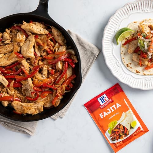 Image of McCormick Seasoning Mix, For Restaurant-Style Fajitas at Home. Can be use with: Chicken, Steak, Shrimp, Vegetables, 1.12 oz