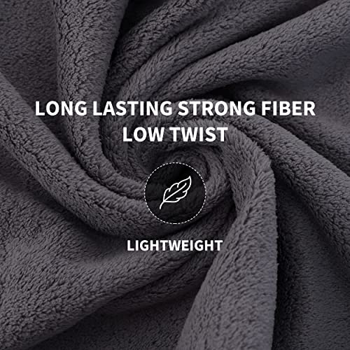 Cosy Family CF-SET-DARKGREY Microfiber 8-Piece Towel Set, 2 Bath Towels thumb #5