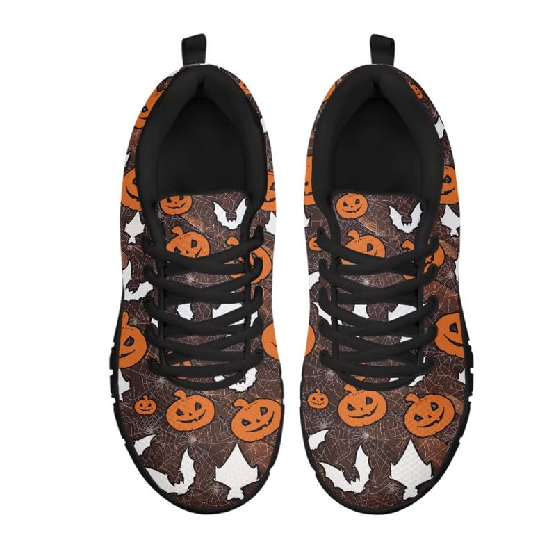 Scarpe da corsa casual unisex autunnali con teschio per Halloween, traspiranti, scarpe da ginnastica atletiche con memory foam