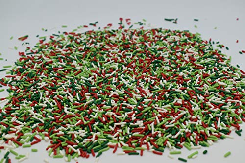 Mistletoe Magic Sprinkle Mix - 8 oz Resealable Stand Up Candy Bag - Christmas Themed Sprinkle Topping - Bulk Holiday Sprinkles for Baking and Desserts