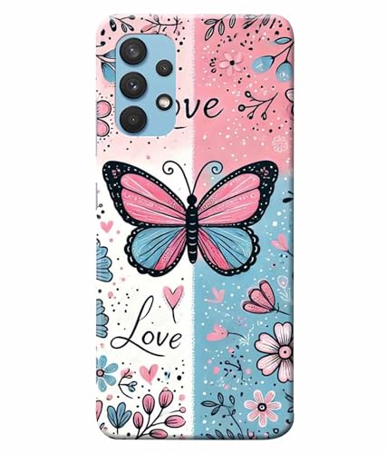 Image of Printed Hard Back Case Cover & Compatible for Samsung Galaxy A33 5G / SM-A336EP, Samsung A33 5G | Butterfly Painting Art (Multicolor) - D1203
