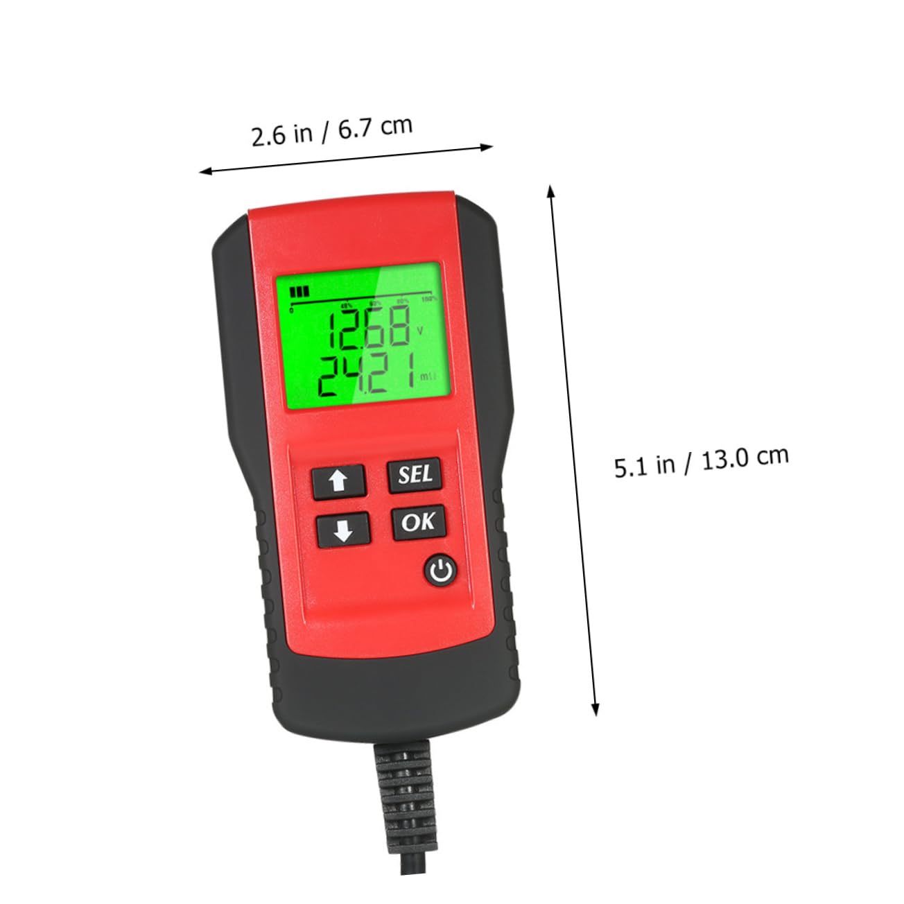 Mikinona Tester per Batteria Auto Digitale 12v Dispositivo di Protezione e Test Continuo Strumento Compatto per Analisi Batteria e Controllo Tensione