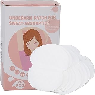 Almofadas de suor nas axilas, 20 unidades antissuor eficazes duradouras, respiráveis, descartáveis, almofadas de suor nas axilas, não visíveis, proteção livre de suor nas axilas, confortável sem sabor