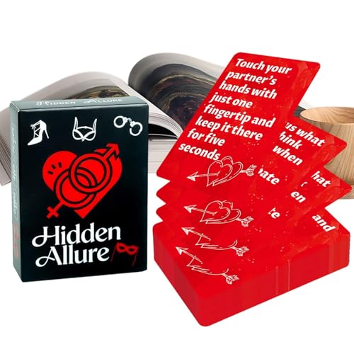 Genérico Juegos De Cartas para Parejas - Tarjetas De Papel con Mazo De Intimidad Romántica | Desafíos De Citas Nocturnas | Relación Vinculación Conversación Incita Juego para Adultos Socios