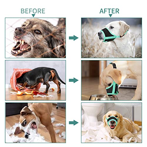 image for HEELE Dog Muzzle,Soft Nylon Muzzle Anti Biting Barking Chewing,Air Mes