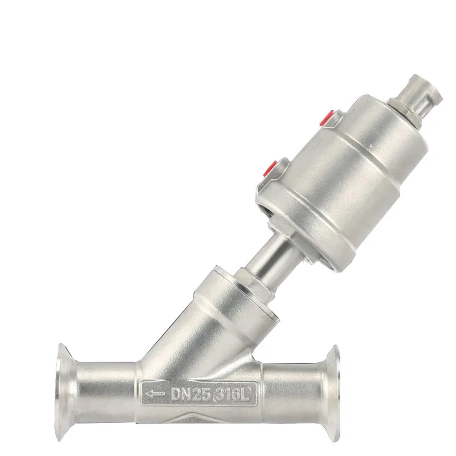 KKCZOFMJ DN15 Pneumatic Quick-Install Angle Seat Valve 16bar 304 Stainless SteelAngle Seat Valve Sealing(Normally Open,Double Acting)