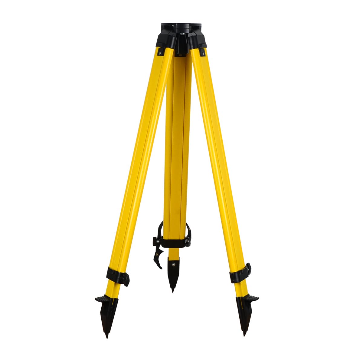 Trípode telescópico de pierna, trípode de aluminio resistente para topografía de construcción con cabeza plana de 11 hilos de 5/8 pulgadas para estación total, teodolito, nivel automático-Tk1015