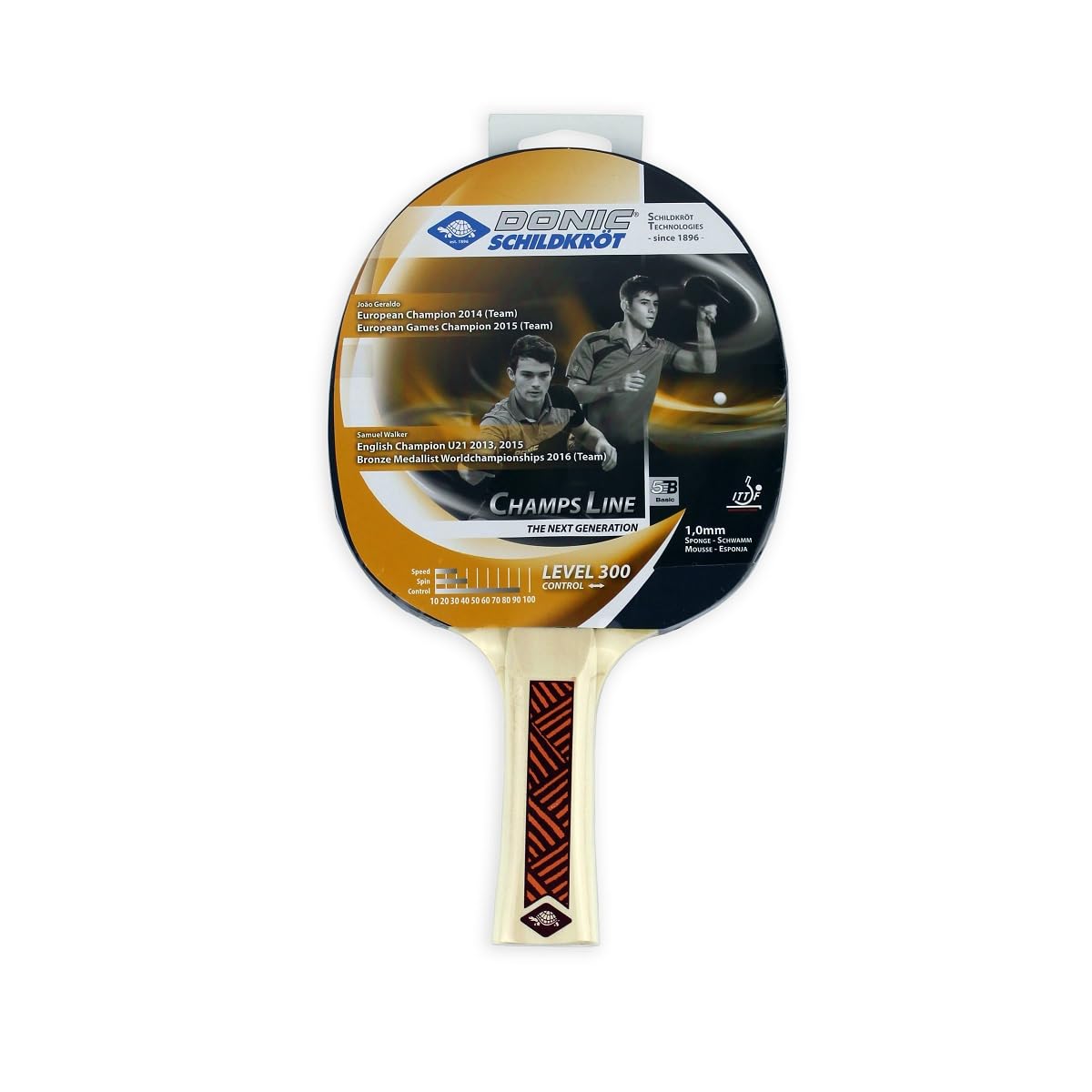 Raquette De Tennis De Table Donic Champs Line 300 - Pour Enfants Débutants - Revêtement Control