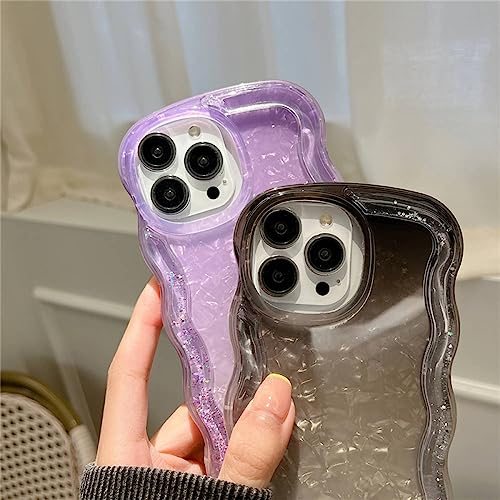 Coque iPhone 11 glitter conch texture antichoc à bord vague - 4