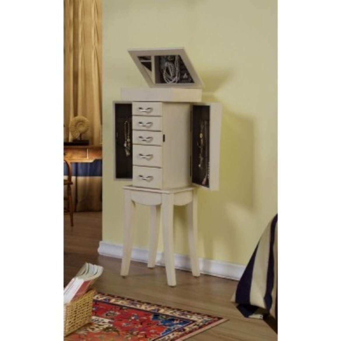 W UNLIMITED Jewelry Armoire, White