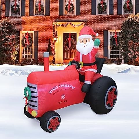 A Holiday Company 6 ft Vintage Tractor Inflatable Decoration Cover