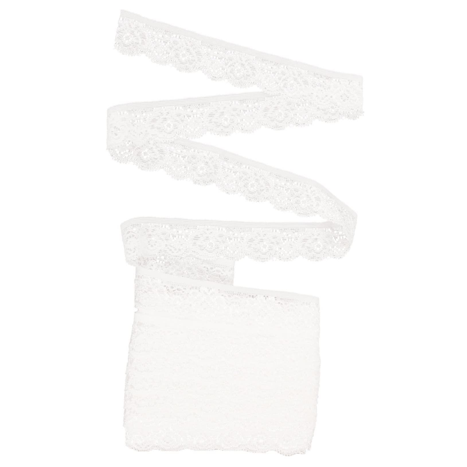 Operitacx 5stücke Spitzenband Elastische Blumenspitze Für Bekleidung Gardinen Und Tischdecken Naturweiß Für Kreative Bastelprojekte Und Modeschmuck