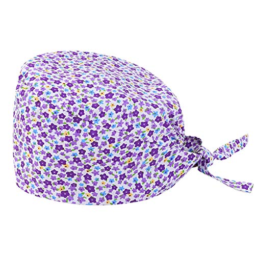 Riou Gorro Quirúrgico Unisex, Gorro de Cirugía de Algodón Gorro Transpirable para Enfermera Médico, Vendaje Ajustable Gorro Quirofano
