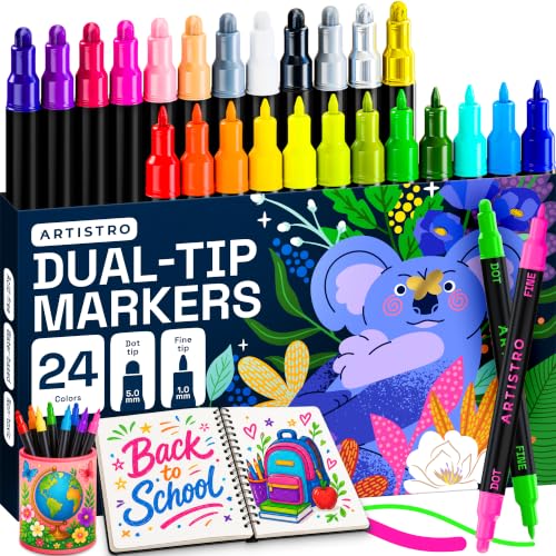 ARTISTRO 24 Acrylic Paint Markers for Art and Crafts