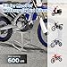 Donext Motorcycle Lift Stand Dirt Bike Stand Universal Panel Stand Moto Removable Maintenance Motocross Stand Hoist Lift Jack 600LB Capacity (Silver)