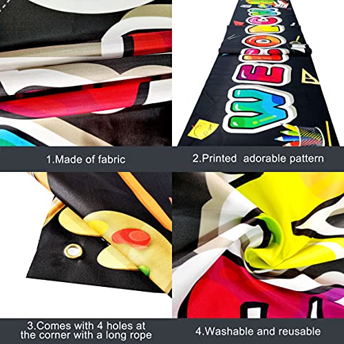 KatchOn, Welcome Back To School Banner - Xtralarge, 120x20 Inch | Back To School Yard Sign, Classroom Decor | First Day Of School Sign | Back To School Decorations