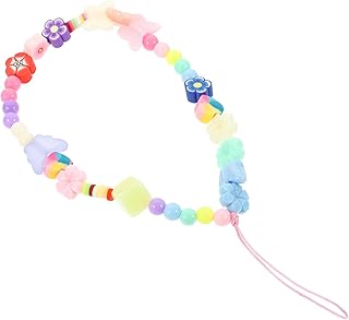 UKCOCO Alça De Telefone Frisada Alça Charmosa Para Telefone Alça Para Telefone Anti-Perda Cordão Para Telefone Com Contas Caixa Para Telefone Alça De Pulso Cordão De Telefone Frisado