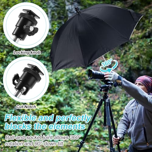 Paraguas de Zapata para Cámara, Impermeable Paraguas para Cámara Cámara DSLR Cubierta para Lluvia Protector para Canon Rebel T8i T7 T7i T6i T6 SL3 SL2 EOS 90D 80D 2000D 5DM4 Nikon Z9 - imagen 4