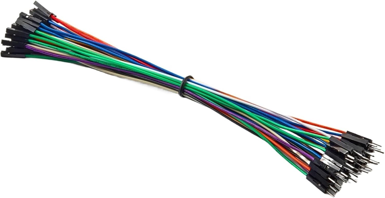 10cm 20cm 30cm 24AWG Cable Line Copper Long Ribbon Jumper Wire Male Female Connector Kit Set(40pin Ribbon F-F,10cm)