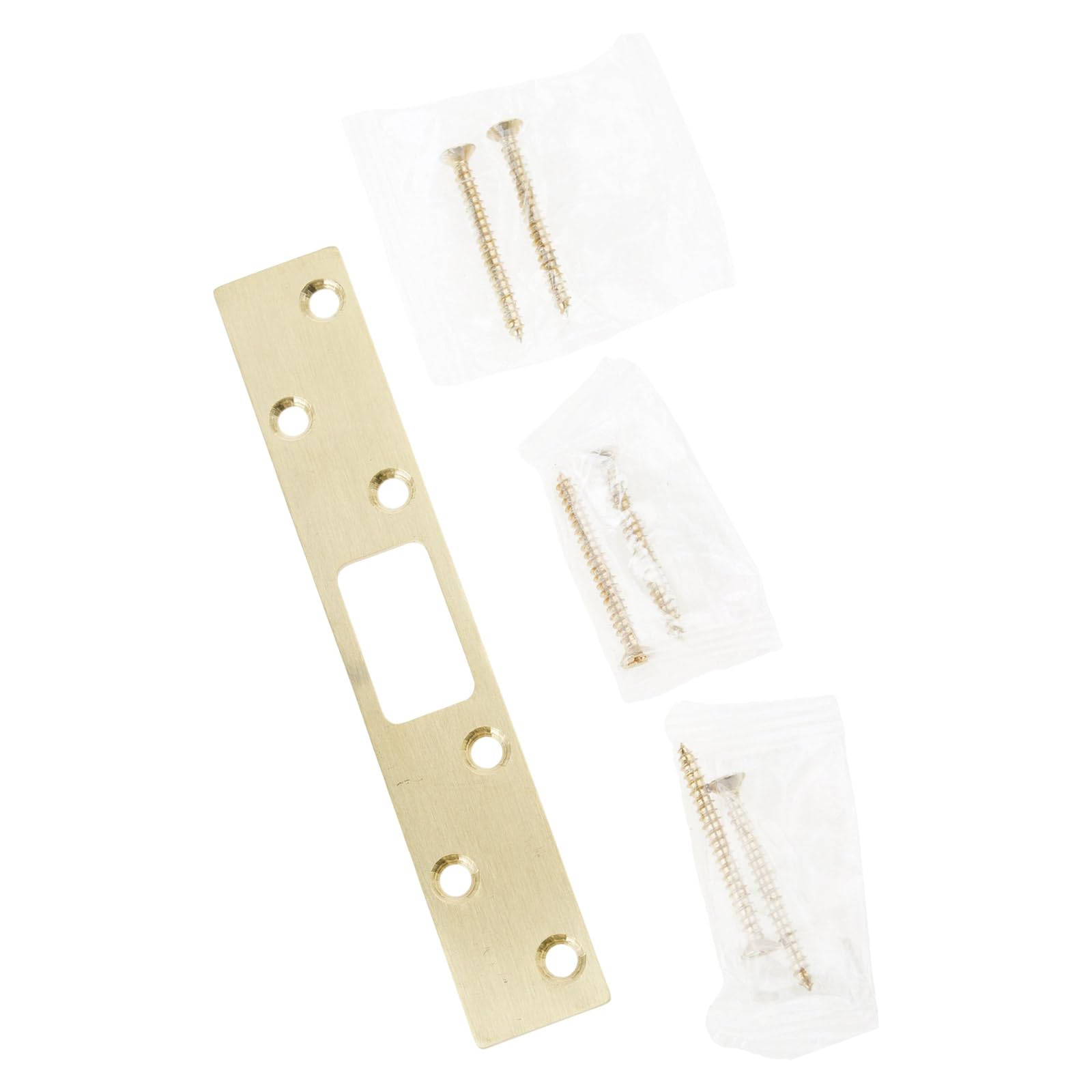 Elnwnnkc Gold Door Strikes Plate Security Device Combo Latches Deadbolts Strong Durability Easyly Install Heavy Duty Stainless Steel Security Reinforcement For Latches Deadbolts