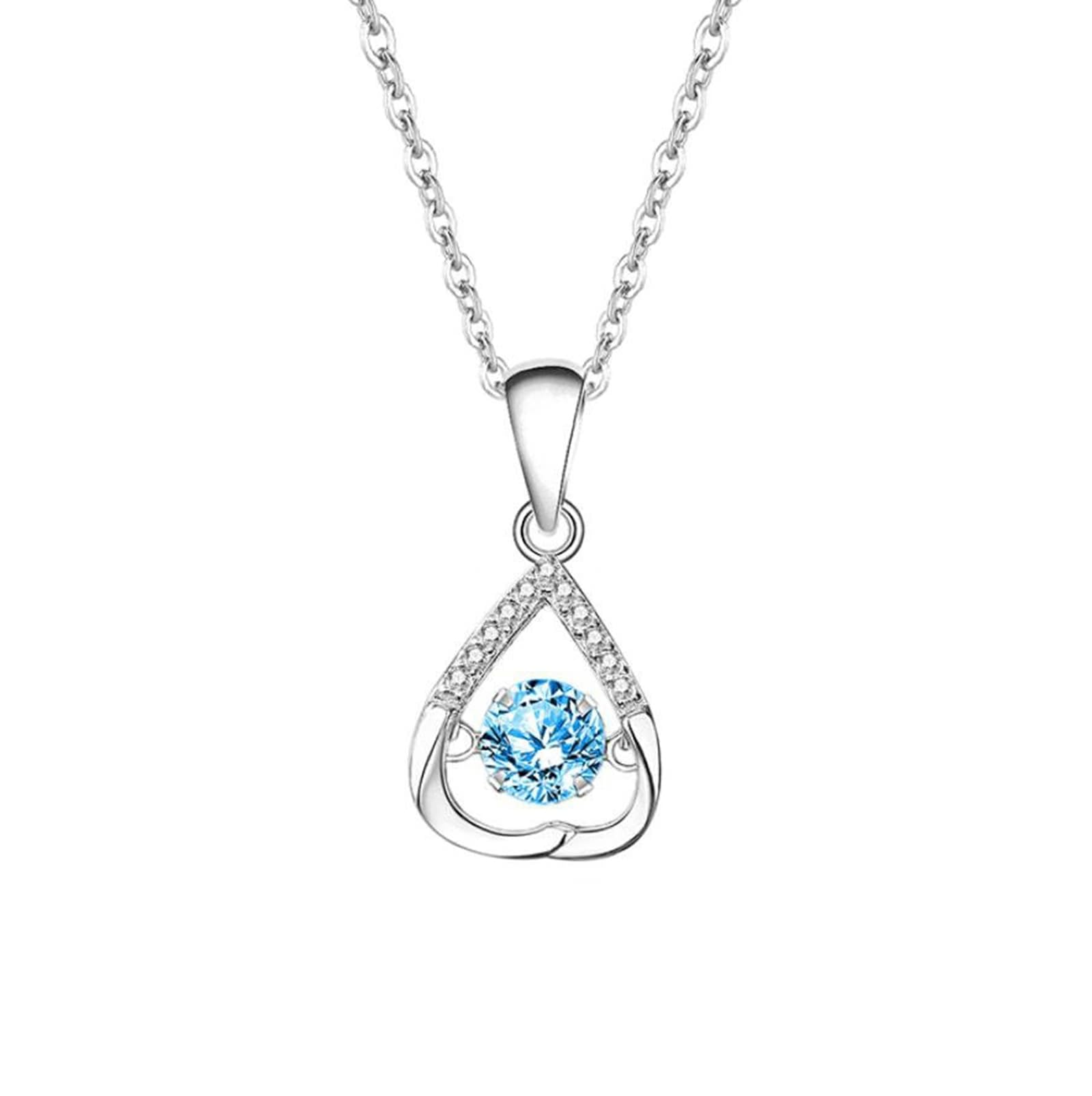 Halskette 18K Gelbgold mit Moissanit, Hohl Herz Anhänger Damenkette45cm
