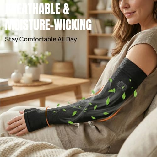Image of MGANG 15-20mmHg Compression Arm Sleeve Gauntlet for Swelling & Recovery