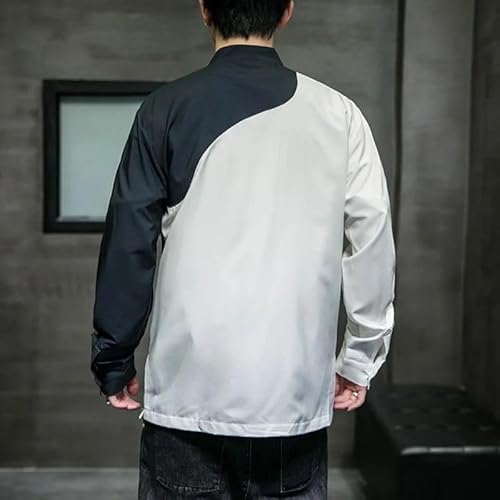 Roupa casual oriental masculina Kung Fu camisa de linho estilo chinês tradicional casaco vintage ter