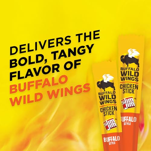 Slim Jim Chicken Jerky Sticks, Buffalo Wild Wings Buffalo, 0.28 oz., 14-ct | 7g protein per serving; Buffalo flavor chicken sticks; great Halloween snack to hand out; perfect for game day, lunchboxes - image 4