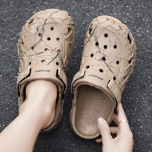 Image of SECHRITE Men's Clogs Athletic Sports Outdoor Sandals Water Beach Shoes Slippers Sandals Lightweight Comfortable Breathable with Adjustable Back Strap