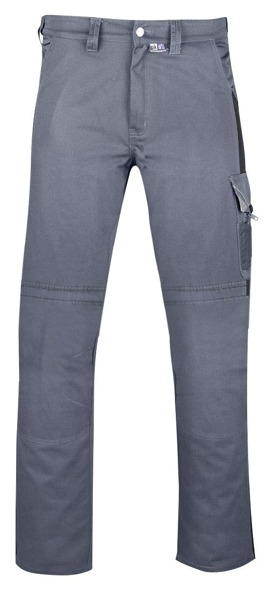 pka Bestwork Damen Bundhose,Arbeitshose mit Cargotaschen und Reflexapplikationen