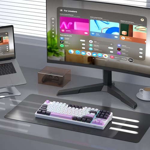 Image of MageGee LIGHT87 Wired Creamy Keyboard, 80% Gasket Hot Swappable RGB Backlit Gaming Mechanical Keyboards with 6-Layer Sound Dampening,PBT Keycaps NKRO for Win /Mac, Purple
