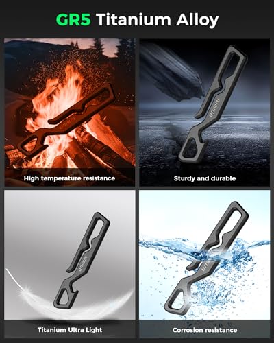 Image of Grade 5 Titanium Anti-Lost Pocket Key Clip for Pants Bags