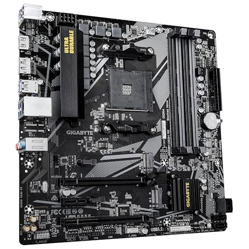 GIGABYTE B550M DS3H R2 Carte mère Processeurs AMD Ryzen 5000 VRM 5+3 phases jusqu'à 4733 MHz DDR4 O.C. 1x .2 PCIe 4.0 + 1x .2 PCIe 3.0 LAN 1 GbE USB 3.2 Gen 1 Neuf - vue 6