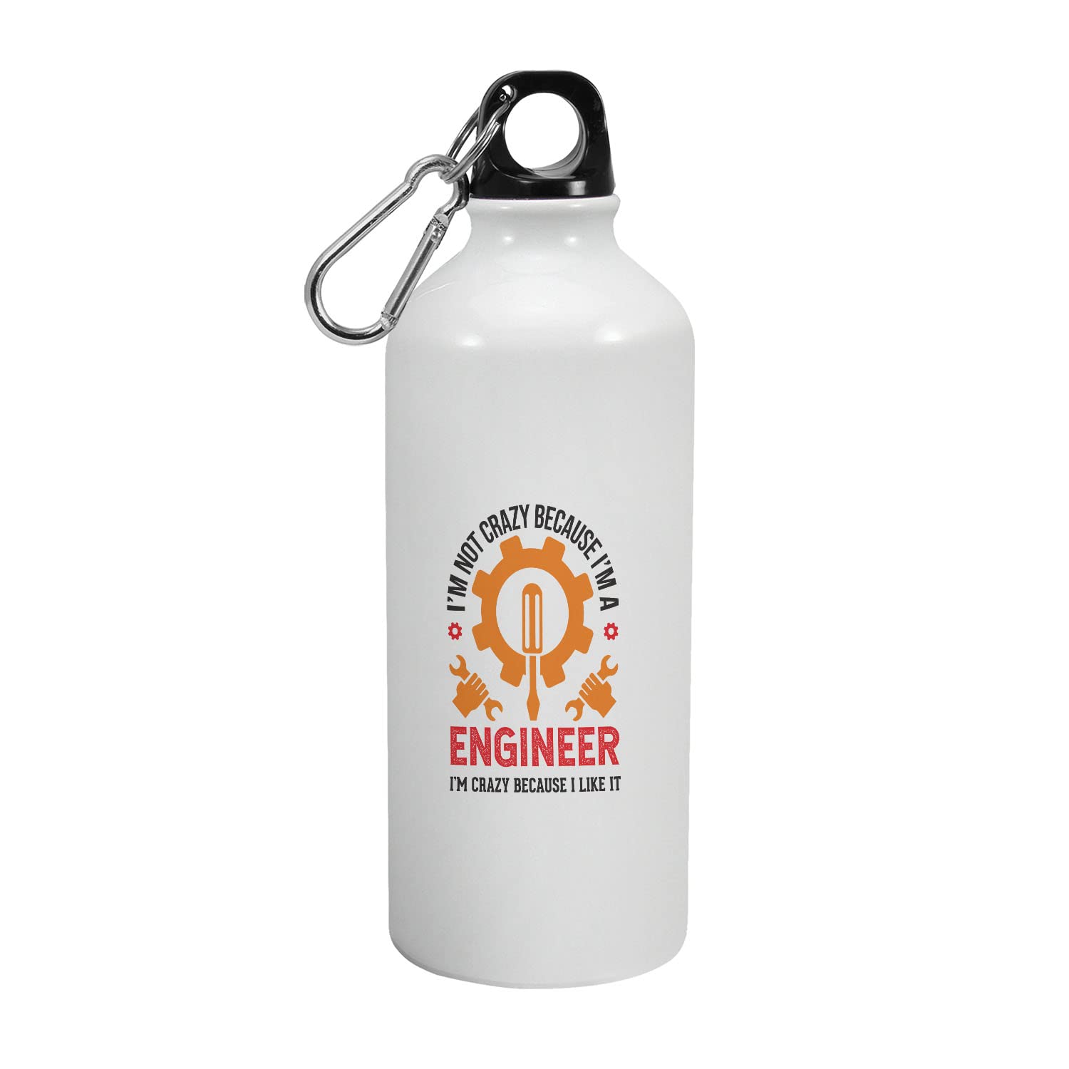 LAMX Printed Aluminium Sipper Bottle, Engineer Quotes, I'm Not Crazy Beacause I'm Engineer, Gift for Engineering Students, Gift for Engineers, For Professionals, Aspirants, 3848-AB-600
