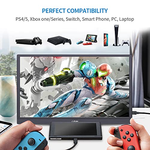 G-Story 15.6 Inch Touchscreen Portable Monitor 1080P Full Hd Ips Gaming Display Usb-C Portable Gaming Monitor With Hdr/Freesync/Speakers/Mini Hdmi For Ps5 Ps4 Xbox Series Ns, Laptop Pc Phone Mac #TOP5