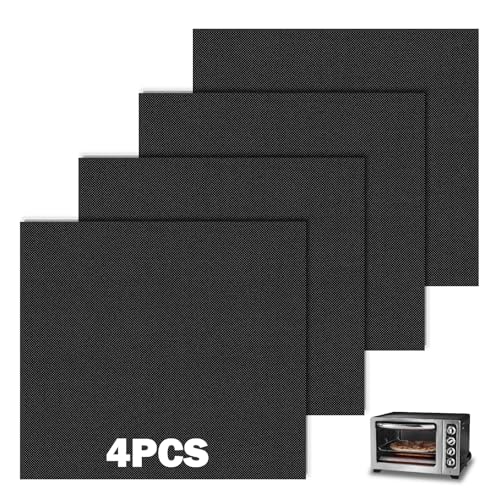Oven Liners for Bottom of Oven, Reusable Air Fryer Liners Compatible with Emeril Lagasse 26 QT, 4Pcs Non-Stick Mats for Baking, Cooking, Air Fryer and Oven Accessories