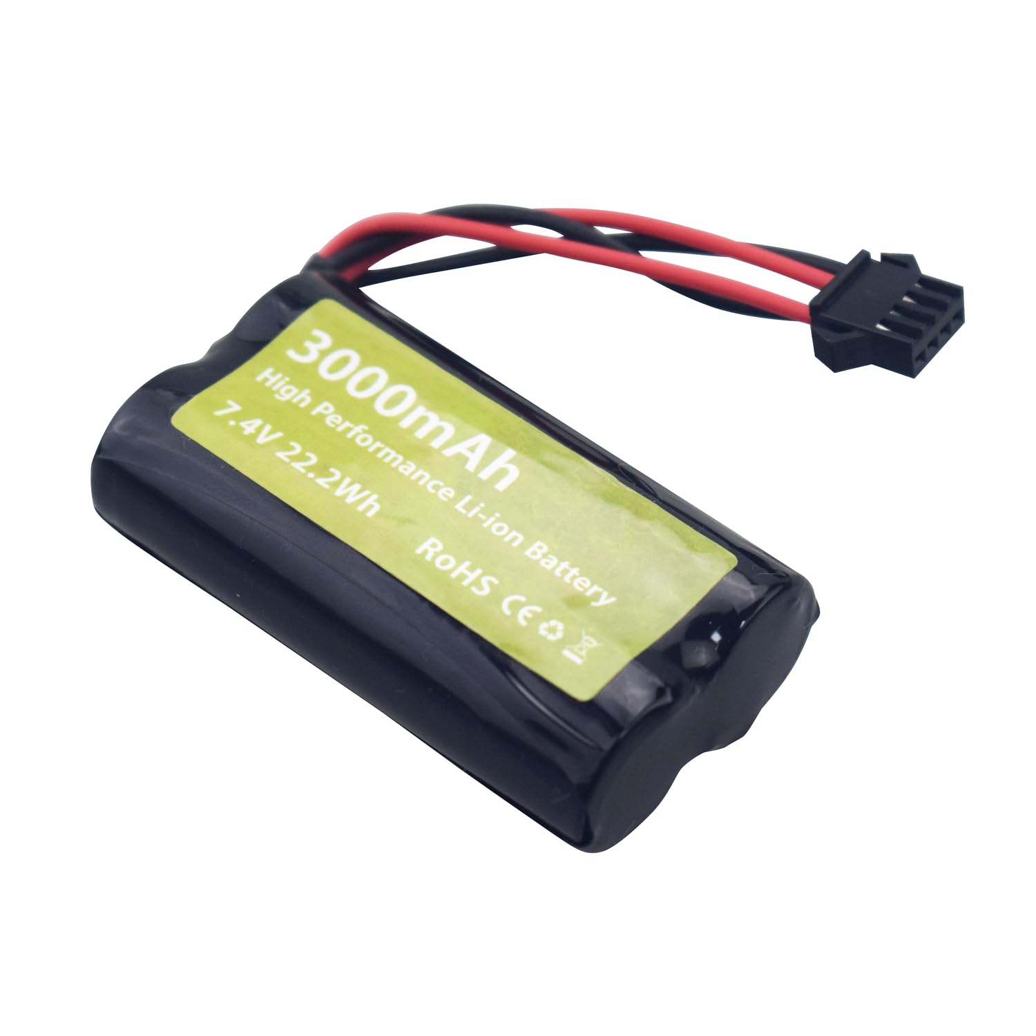 2 Batteries Li-ion 7,4V 3000mAh Avec Chargeur USB – SM-3P – Pour Voitures RC, Robots, Jouets